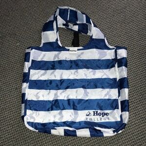 Hope College‎ Navy & White Stripe Tote Bag